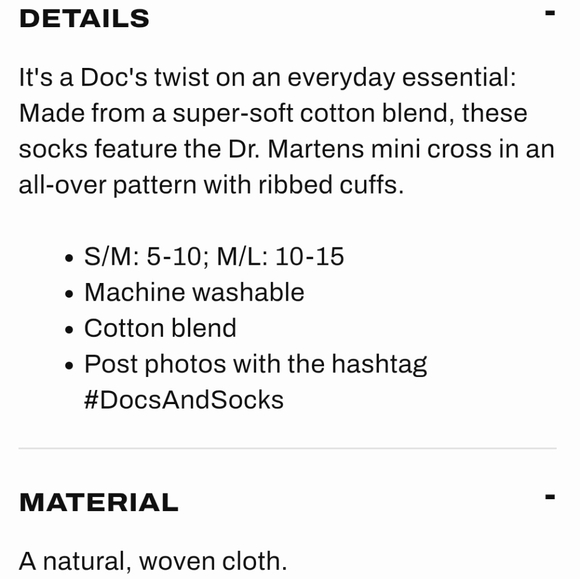 NWT Unisex Dr. Martens Cross Logo  Socks - Picture 5 of 5